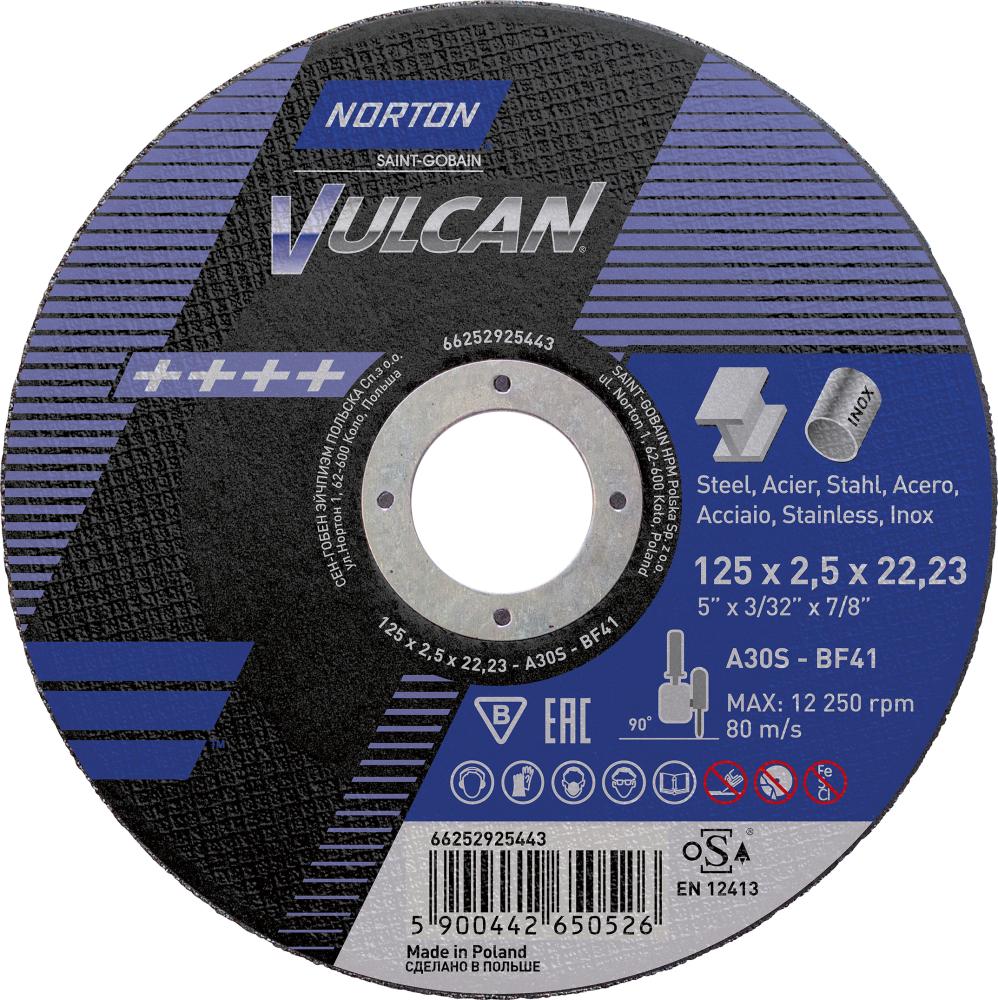 Produktbild Norton Clipper Trennscheibe Vulcan gerade 125x2,5 mm