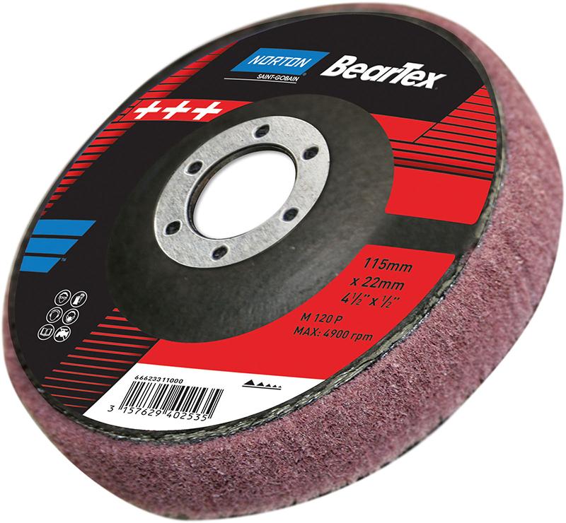Produktbild Norton Clipper Vlies Fächer Scheibe gerade 115 sehr fein P120