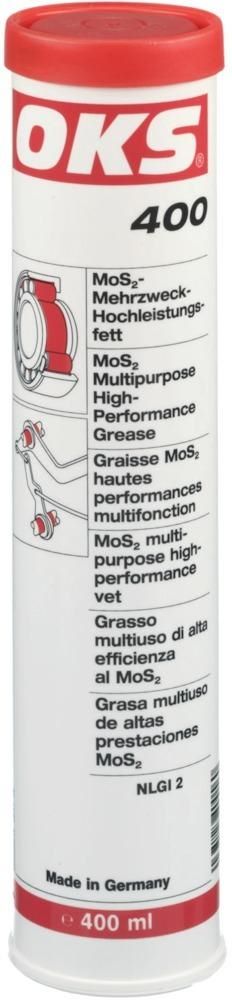 Produktbild OKS Mehrzweck Hochleistungsfett 400 MoS2 Kartusche mit 400 ml