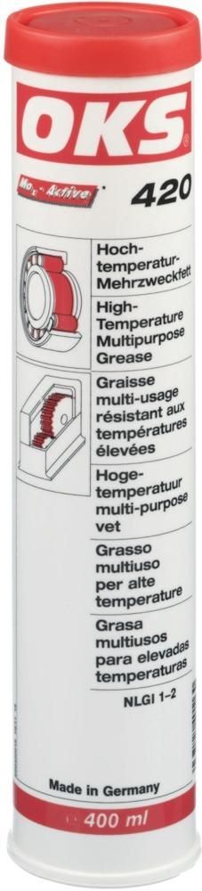 Produktbild OKS Hochtemperatur Mehrzweckfett 420 Kartusche mit 400 ml