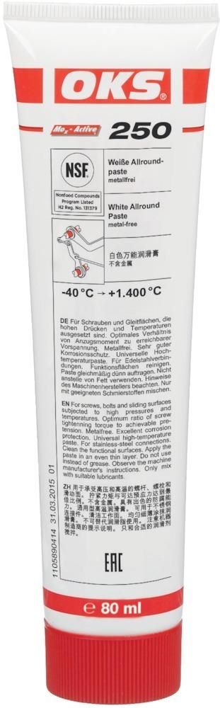 Produktbild OKS Allroundpaste 250 metallfrei weiß Tube mit 80 ml