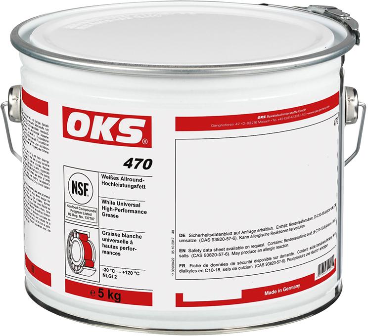 Produktbild OKS Allround Hochleistungsfett 470 weiß Hobbock mit 5 kg