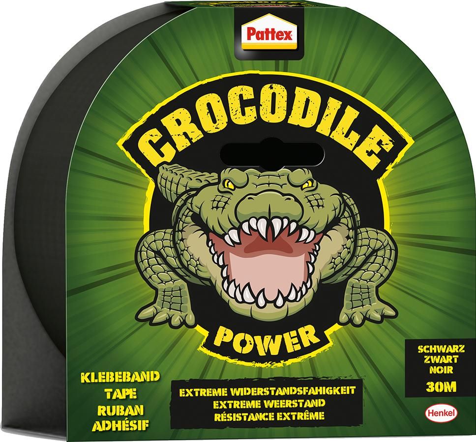 Produktbild Pattex Klebeband Crocodile schwarz 48 mm Rolle mit 30 Meter