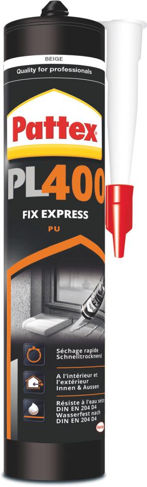 Produktbild Pattex Klebstoff PL 400 PU Express Kleber 300 ml holzton-hell