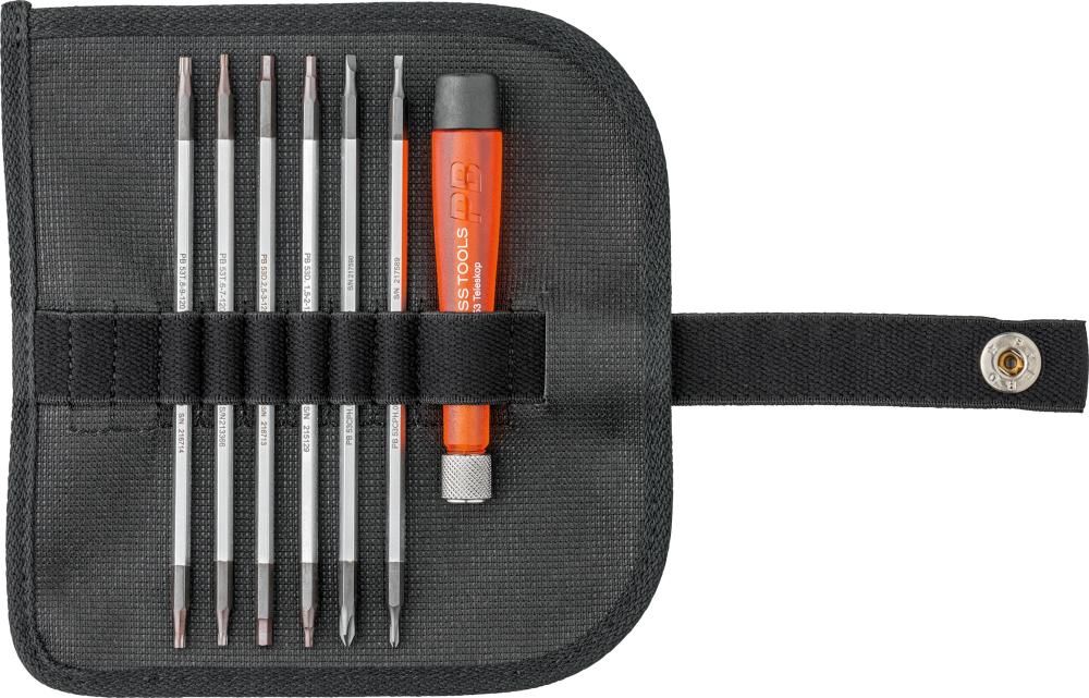 Produktbild PB Swiss Tools Elektronik Wechselklingen Satz 7 teilig in Rolltasche