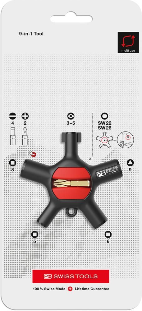 Produktbild PB Swiss Tools Schaltschrankschlüssel 9 in 1 Tool bild 11