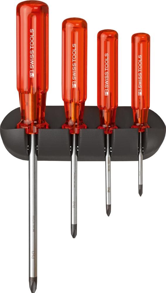 Produktbild PB Swiss Tools Schraubendreher Satz 4 teilig PH im Wandhalter Classic