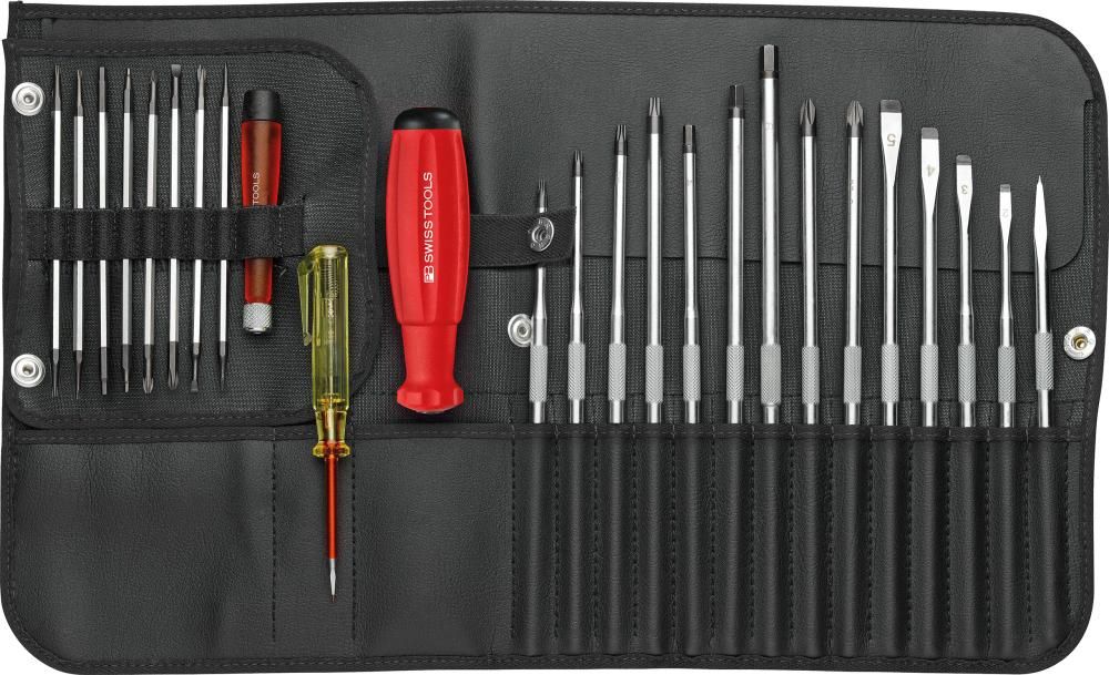 Produktbild PB Swiss Tools Wechselklingen Satz 25 teilig in Rolltasche