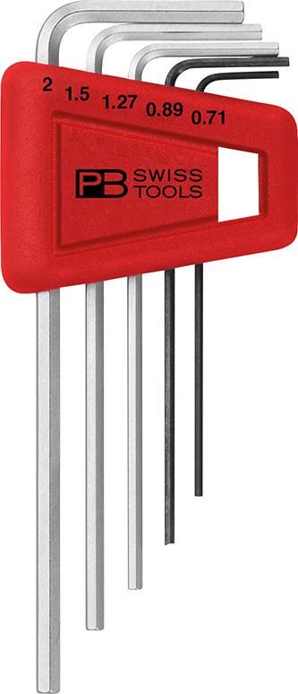 Produktbild PB Swiss Tools Winkelschraubendreher-Satz für 6-kant 5-teilig 0,71 - 2 mm