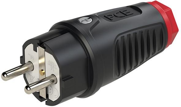 Produktbild PCE Schutzkontaktstecker IP54 Gummi 16A 250V AC 3 polig bild 1