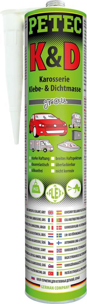Produktbild Petec Klebstoff Dichtmasse grau Kartusche mit 310 ml