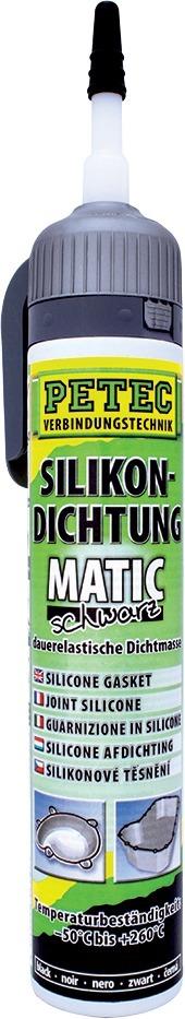 Produktbild Petec Silikondichtung Matic schwarz dauerelastisch Dose mit 200 ml