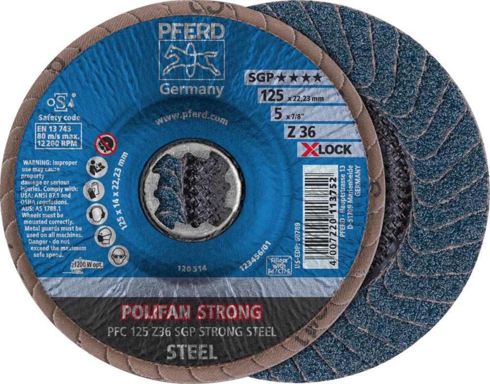 Produktbild Pferd Fächerschleifscheibe X-Lock Steel K50SGPS 125 mm