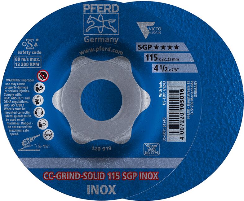 Produktbild Pferd Schleifscheibe CC-Grind Solid SGP INOX 115 mm