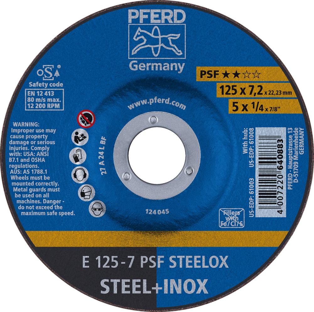 Produktbild Pferd Schruppscheibe gekröpft PSFSTEELOX 180x7 mm