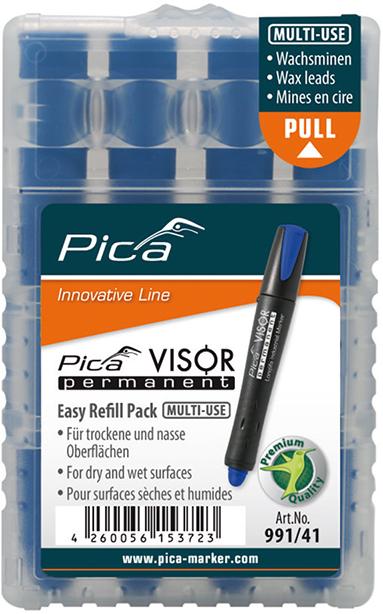 Produktbild Pica Minen Set für Permanentmarker Visor Industrial blau Pack mit 4 Stück