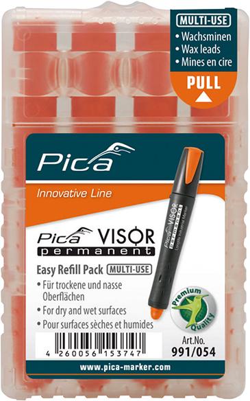 Produktbild Pica Minen Set für Permanentmarker Visor Industrial orange Pack mit 4 Stück