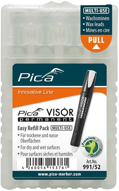 Produktbild Pica Minen Set für Permanentmarker Visor Industrial weiß Pack mit 4 Stück