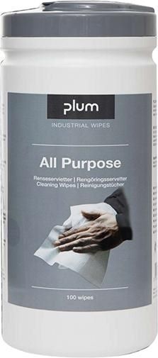 Produktbild plum Reinigungstucher wipes all purpose Box mit 100 Tücher