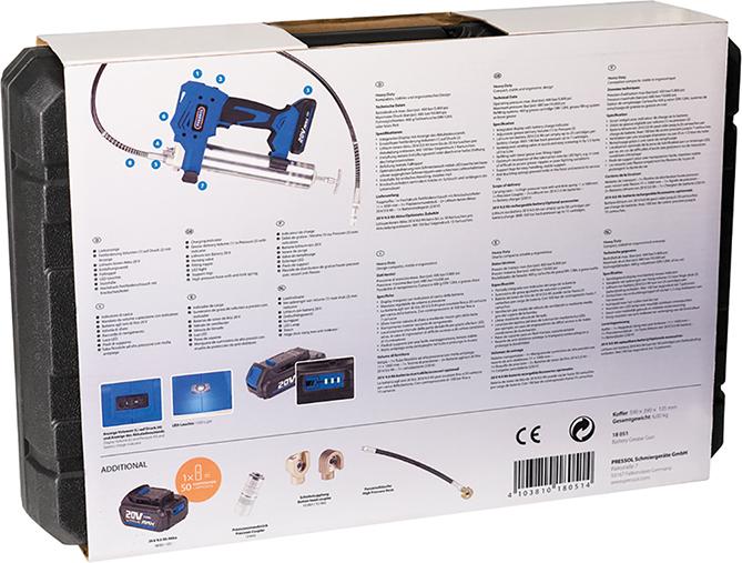 Produktbild Pressol Akku Fettpresse 20V 2Ah für Kartuschen 400g 500ccm bild 4