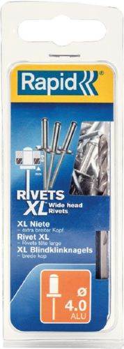 Produktbild Rapid Blindniete Flachrundkopf 4,0 x 10 mm Pack mit 50 Stück