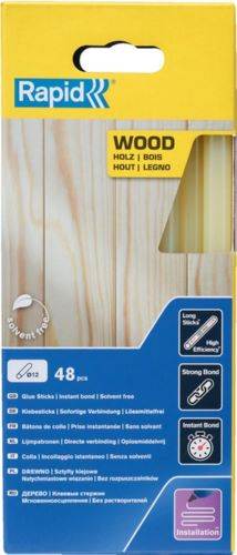 Produktbild Rapid Klebesticks Holz 12 x 190 mm Pack mit 48 Stück