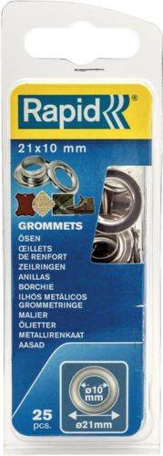 Produktbild Rapid Ösen mit Ring 21 x 10 mm Pack mit 25 Stück