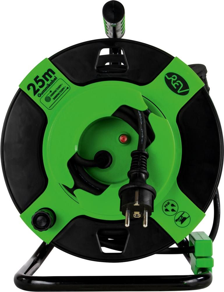 Produktbild REV Gerätetrommel 25 meter IP 44 H05RR-F3G schwarz-grün