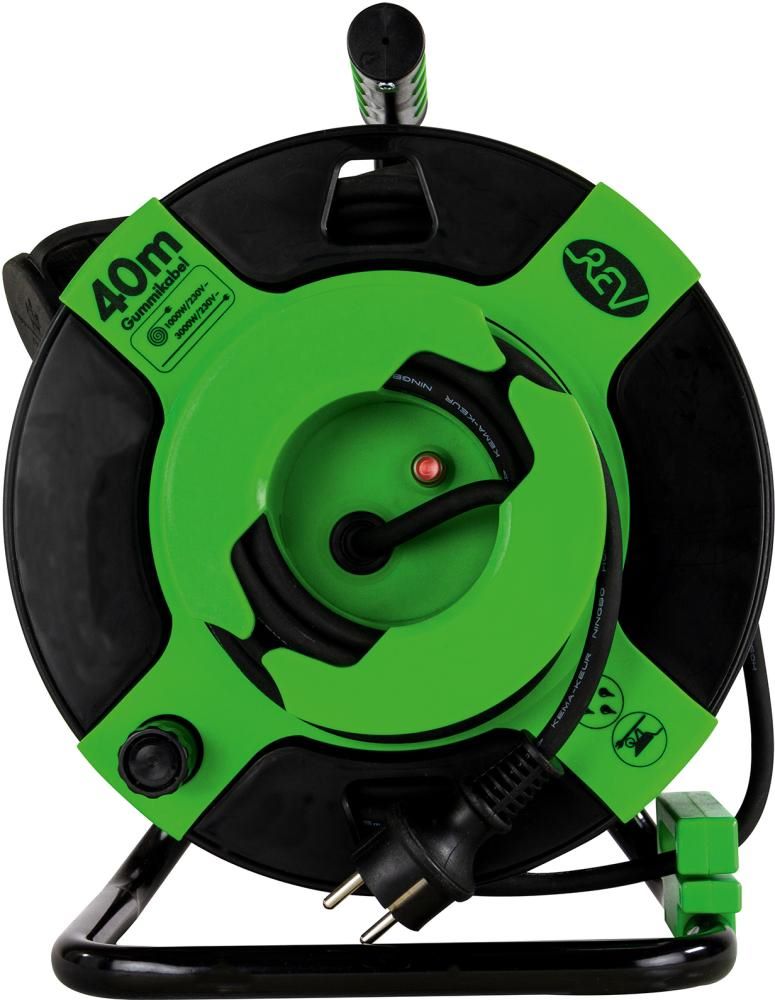 Produktbild REV Gerätetrommel 40 meter IP 44 H05RR-F3G schwarz-grün
