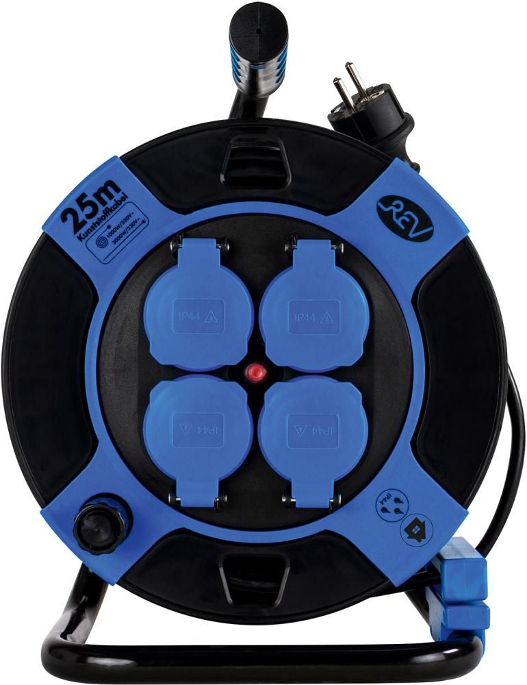 Produktbild REV Kabeltrommel kompakt 25 meter H05VV-F 3G1,5 Kunststoff