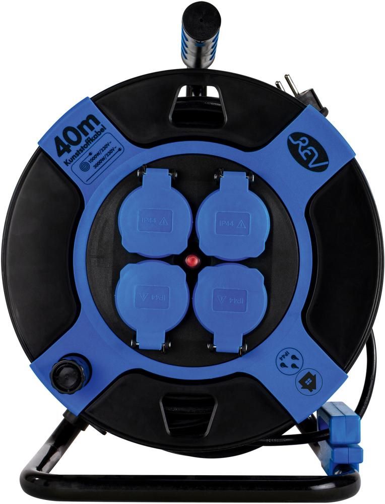 Produktbild REV Kabeltrommel 40 meter 4-fach IP 44 H05VV-F 3G1,5