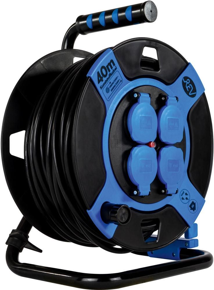 Produktbild REV Kabeltrommel 40 meter 4-fach IP 44 H05VV-F 3G1,5 bild 4