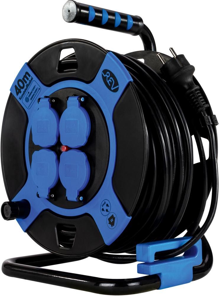 Produktbild REV Kabeltrommel 40 meter 4-fach IP 44 H05VV-F 3G1,5 bild 5
