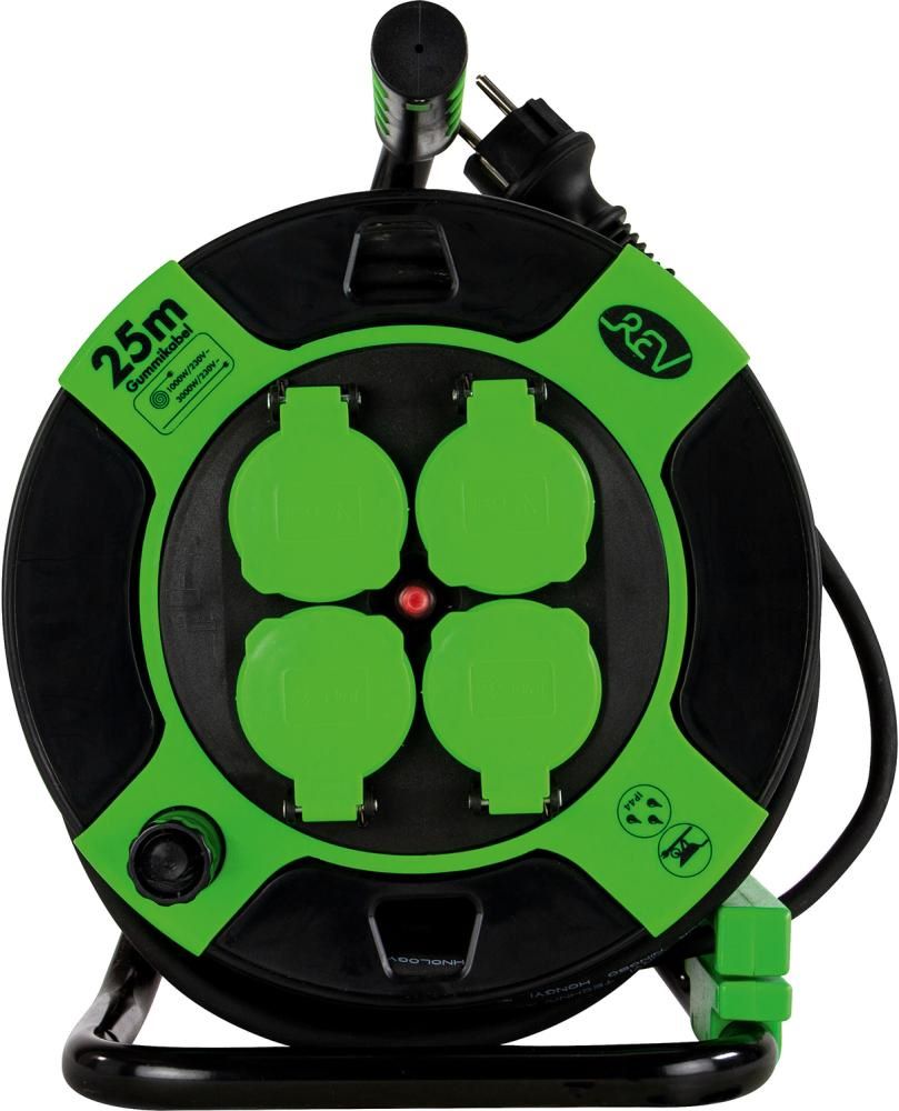 Produktbild REV Kabeltrommel 25 meter 4-fach IP 44 H05RR-F 3G1,5