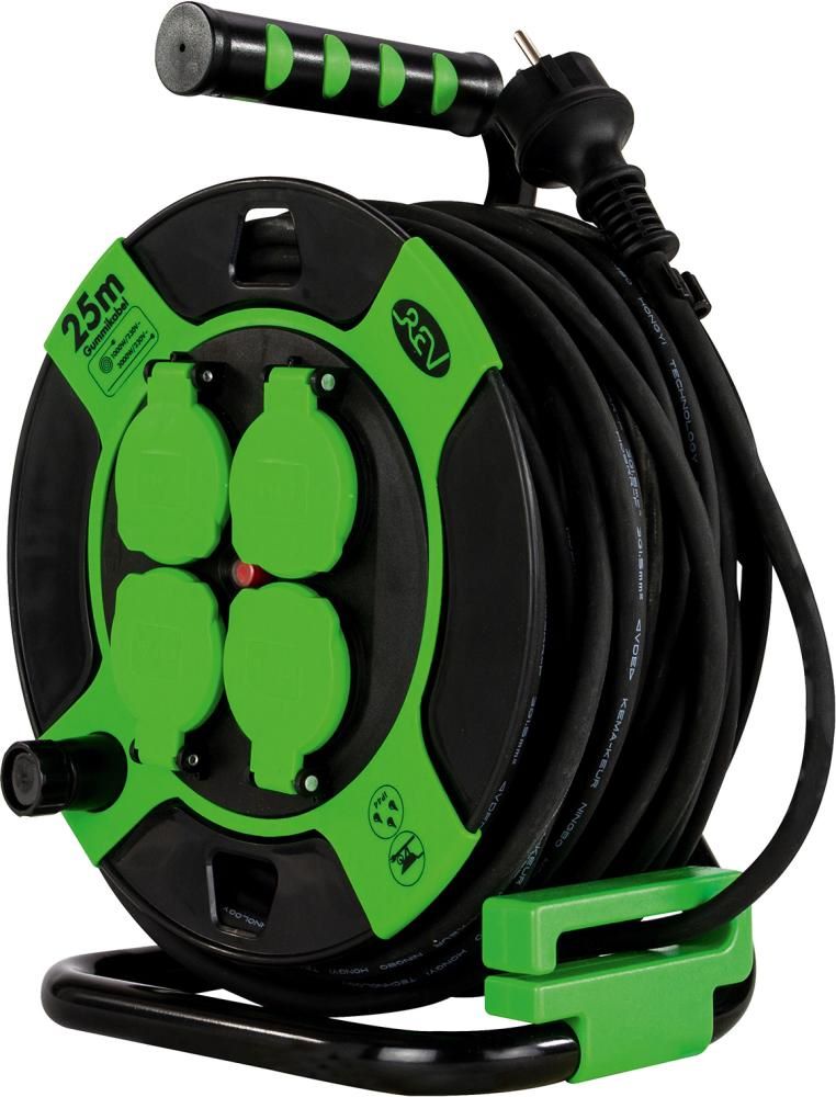 Produktbild REV Kabeltrommel 25 meter 4-fach IP 44 H05RR-F 3G1,5 bild 2