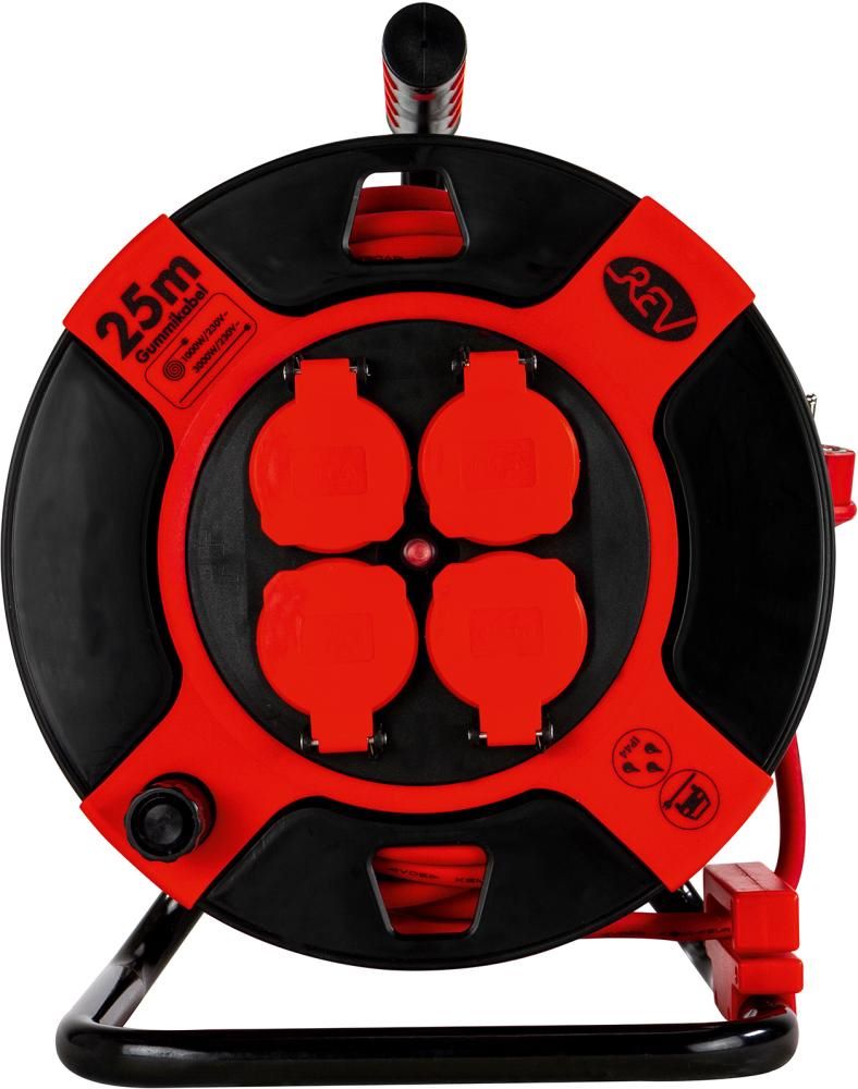 Produktbild REV Kabeltrommel 25 meter 4-fach IP 44 H07RN-F 3G1,5