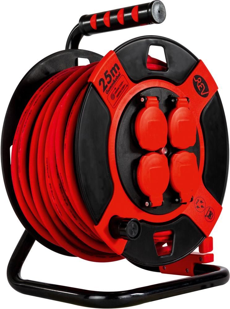 Produktbild REV Kabeltrommel 25 meter 4-fach IP 44 H07RN-F 3G1,5 bild 2