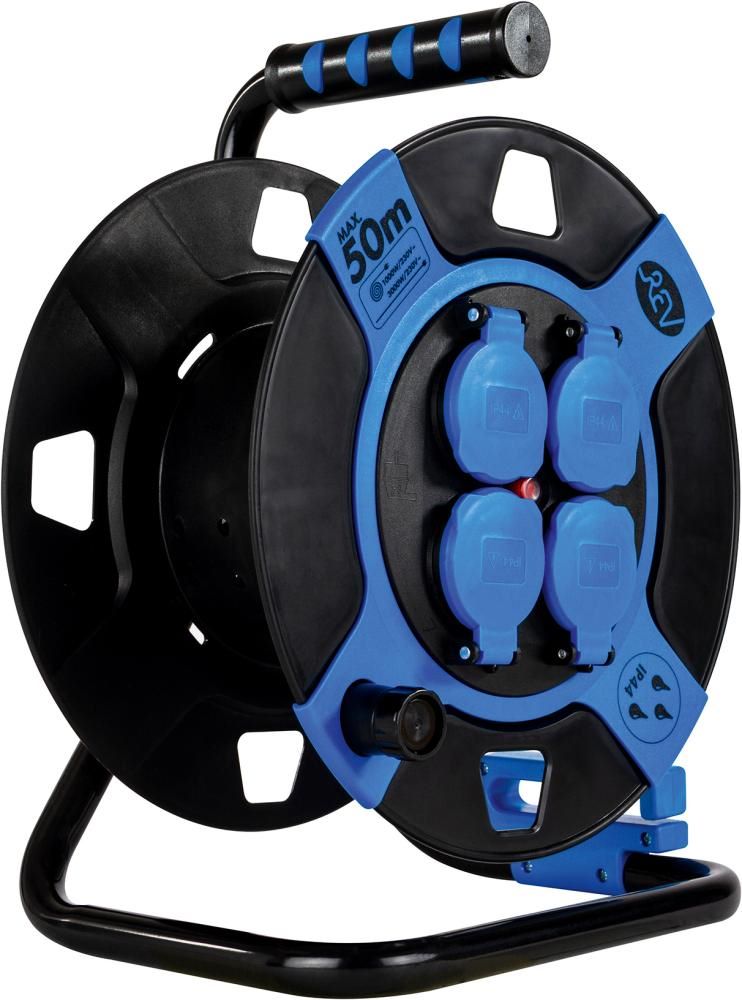 Produktbild REV Leertrommel 4-fach Kunststoff IP44 schwarz / blau bild 2