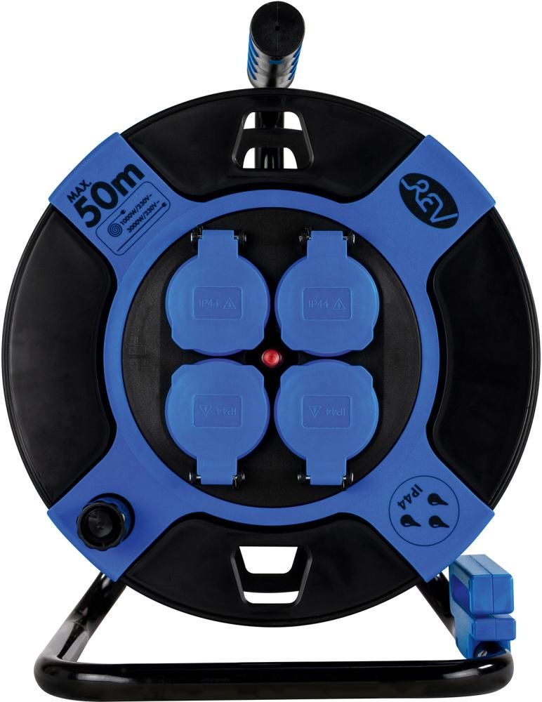 Produktbild REV Leertrommel 4-fach Kunststoff IP44 schwarz / blau bild 3