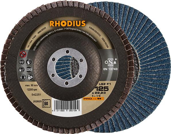 Produktbild RHODIUS Lamellenschleifscheibe LGZ F1 125 mm K60