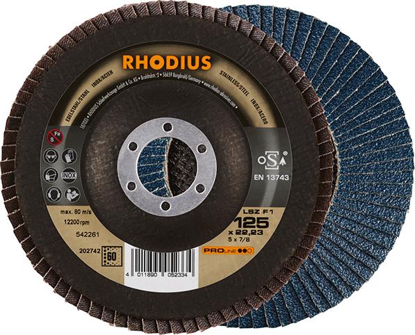 Produktbild RHODIUS Lamellenschleifscheibe LSZ F1 125 mm K60