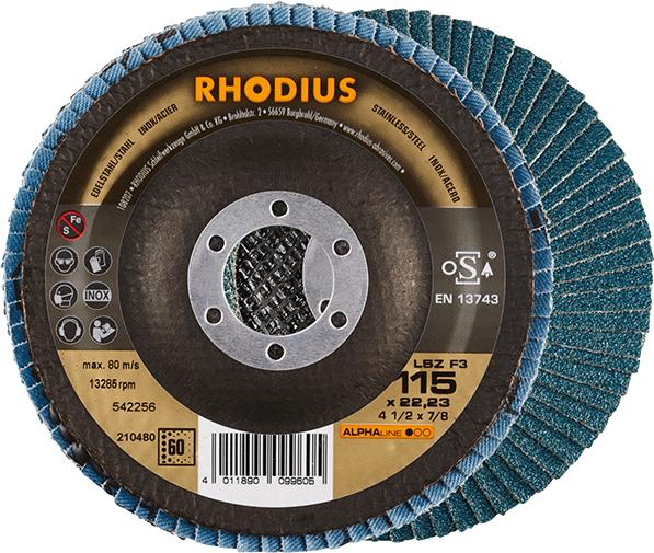 Produktbild RHODIUS Lamellenschleifscheibe LSZ F3 115 mm K60