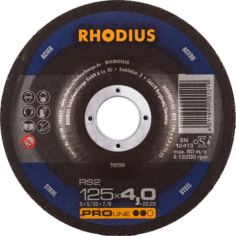 Produktbild RHODIUS Schruppscheibe RS2 125 x 4,0 mm Stahl