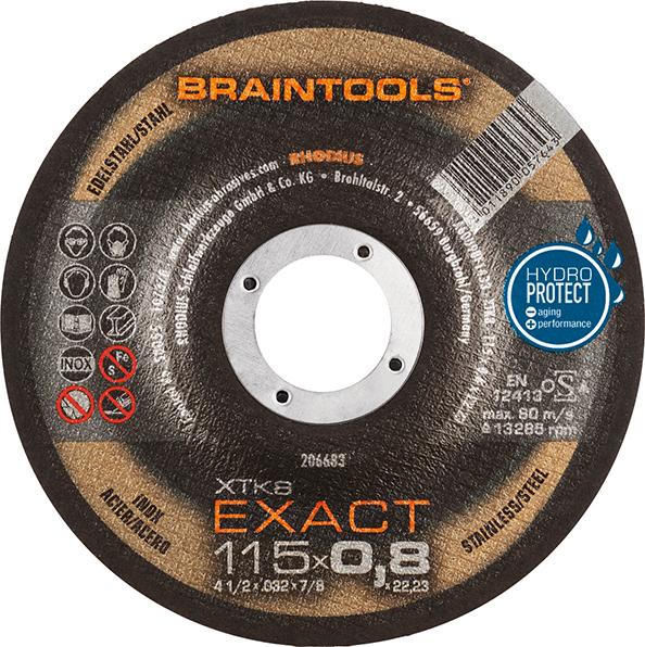 Produktbild RHODIUS Trennscheibe Edelstahl XTK8 EXACT 115 x 0,8 mm gekröpft