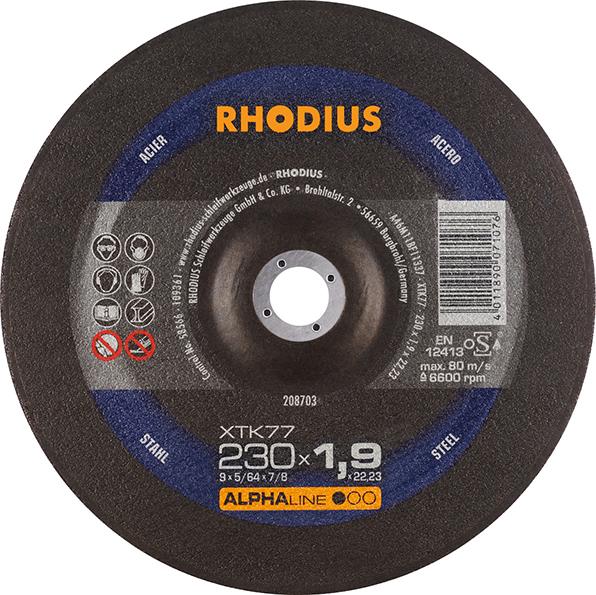 Produktbild RHODIUS Trennscheibe Stahl XTK77 230 x 1,9 mm gekröpft