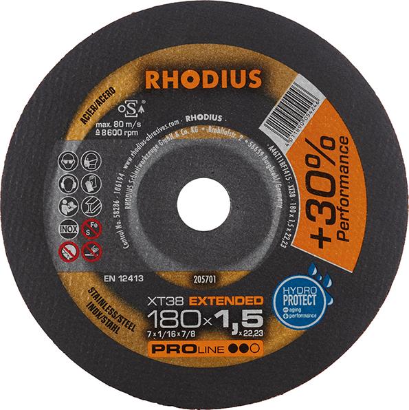 Produktbild RHODIUS Trennscheibe Edelstahl XT38 180 x 1,5 mm gerade