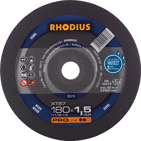 Produktbild RHODIUS Trennscheibe Stahl XT67 180 x 1,5 mm gerade