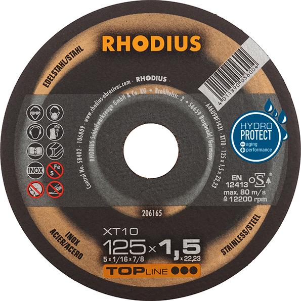 Produktbild RHODIUS Trennscheibe Edelstahl XT10 125 x 1,5 mm gerade