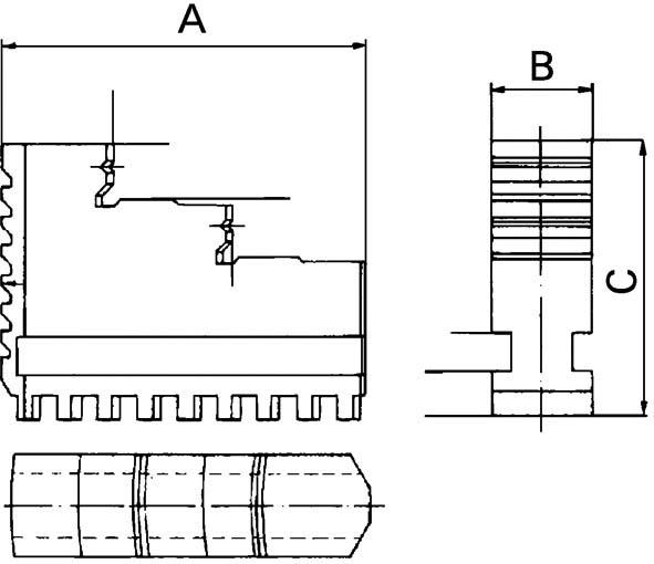 Produktbild Röhm Dreibacken Satz DIN6350DB 80mm 3 teilig bild 2