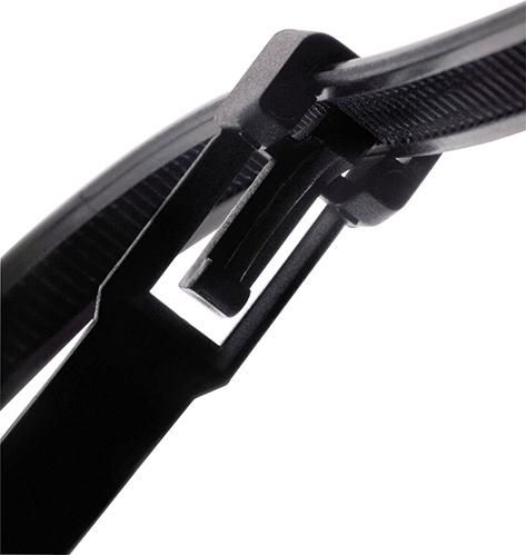 Produktbild Sapi Selco Kabelbinder Nylon schwarz 280 x 7,5 mm 100 Stück lösbar bild 2